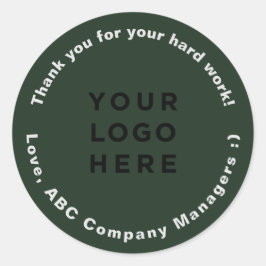 Eigene Dankbarkeit für Mitarbeiter Tagesgeschenke Runder Aufkleber