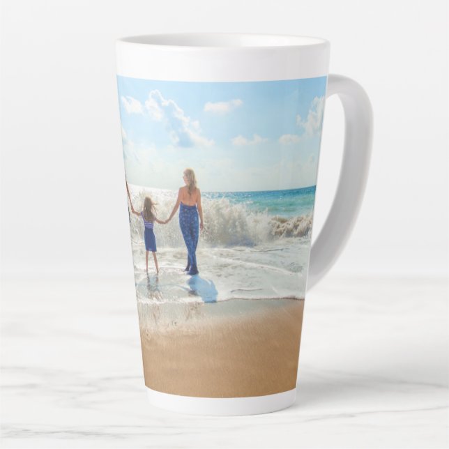 Eigene Design-benutzerdefinierte Foto-Latte-Tasse Milchtasse (Rechte Ecke)