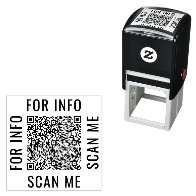 Eigene Design-benutzerdefinierte QR-Code-Briefmark Permastempel (Beispiel)