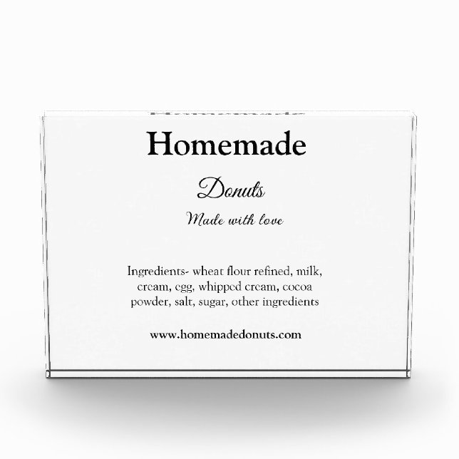 Eigene Donuts mit Liebe ergänzen Text-Website Fotoblock (Vorderseite)