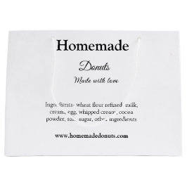 Eigene Donuts mit Liebe ergänzen Text-Website Große Geschenktüte