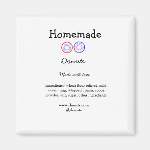 Eigene Donuts mit Liebe ergänzen Text-Website Magnet