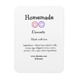 Eigene Donuts mit Liebe ergänzen Text-Website Magnet