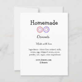 Eigene Donuts mit Liebe ergänzen Text-Website Postkarte