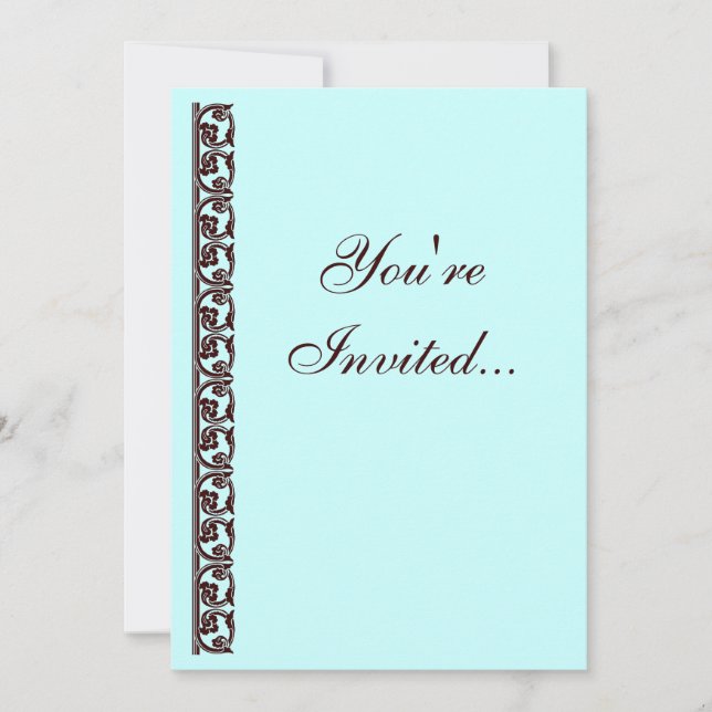 Eigene Einladung für braune mittelalterliche Eleme (Vorderseite)