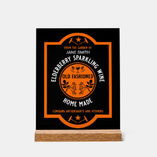 Eigene Elderberry Sparkling Acrylschild