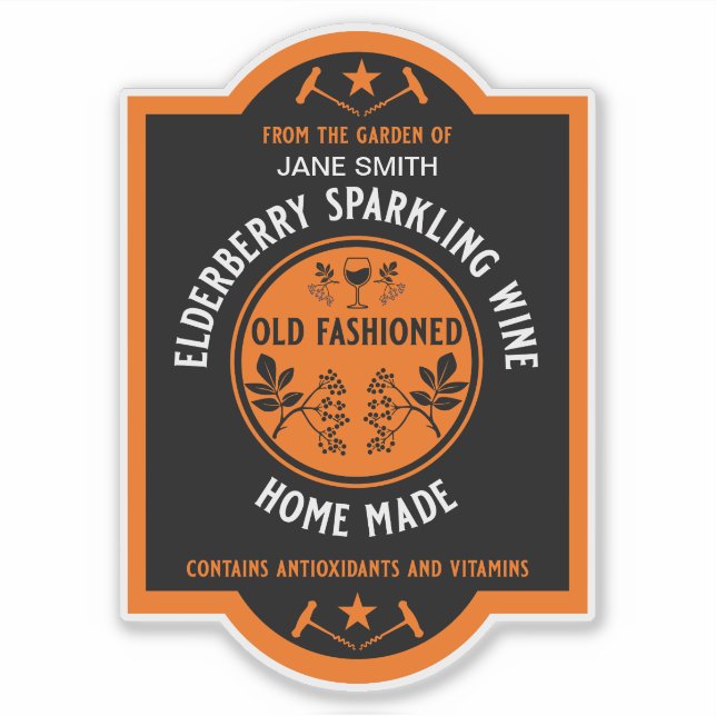 Eigene Elderberry Sparkling Aufkleber (Vorderseite)