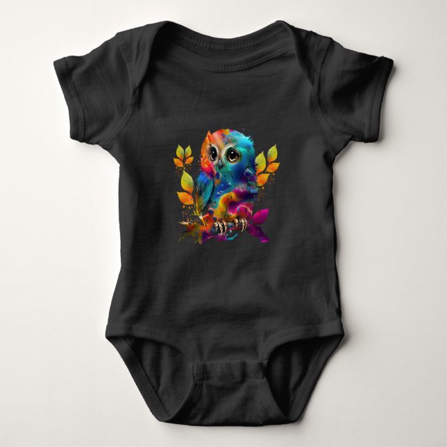 EIGENE FARBE ABSTRAKT BABY STRAMPLER (Vorderseite)