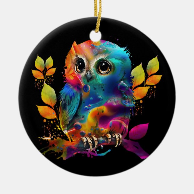 EIGENE FARBE ABSTRAKT KERAMIK ORNAMENT (Vorne)