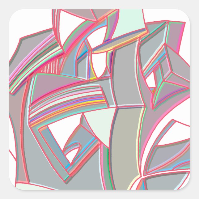 Eigene Farbe Quadratischer Aufkleber (Vorderseite)