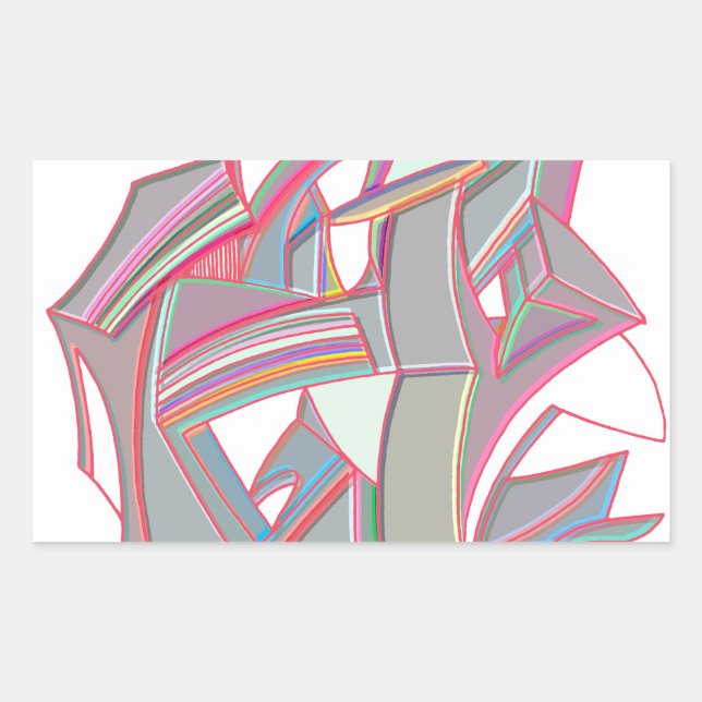 Eigene Farbe Rechteckiger Aufkleber (Vorderseite)