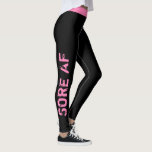 Eigene Farbe | "Sore AF" Workout Leggings<br><div class="desc">Spaß und trendy Workout Design. Sie können entweder den "Sore AF"-Look markieren oder Ihren eigenen Text hinzufügen. Wählen Sie Ihre Farbe und Textfarbe, indem Sie auf "Anpassen" klicken und dann den kleinen Augentropfen. Benötigen Sie Hilfe bei der Personalisierung dieses Produkts? Bitte benutzen Sie den unten stehenden Kontaktknopf und wir sind...</div>