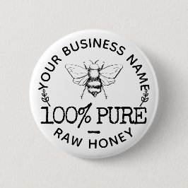 Eigene Farmhouse Apiary Logo Niedliche Hummelhonig Button