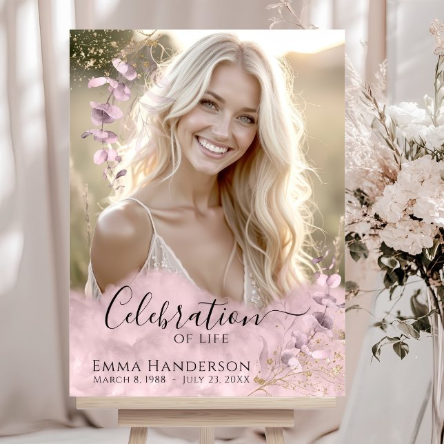 Eigene Feier des Lebens - Foto Beerdigung-Zeichen Poster (Von Creator hochgeladen)