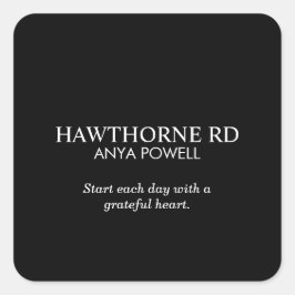 Eigene Firmenlogo Text Einfache Typografie Quadratischer Aufkleber