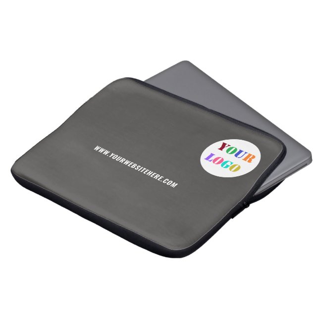 Eigene Firmenlogo Text Notebook-Bildschirm - Farbe Laptopschutzhülle (Vorne Oben)