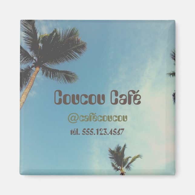 Eigene Firmenwerbung für Retropalmen Magnet (Vorne)