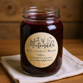 Eigene florale Kraft-Produktverpackung Runder Aufkleber