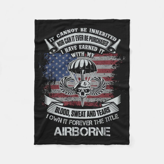 Eigene Forellen Der Titel Im Flugzeug US Army Vete Fleecedecke (Vorderseite)