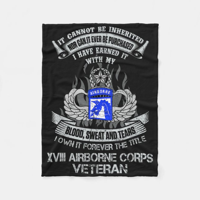 Eigene Forever Der Titel 18. Im Flugzeug Corps Us  Fleecedecke (Vorderseite)