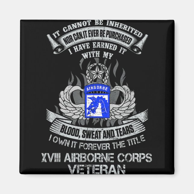 Eigene Forever Der Titel 18. Im Flugzeug Corps Us  Magnet (Vorne)