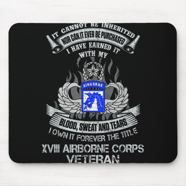 Eigene Forever Der Titel 18. Im Flugzeug Corps Us  Mousepad (Vorne)