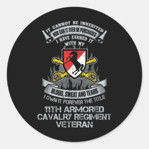 Eigene Forever The Title 11. Armored Cavalry Regim Runder Aufkleber