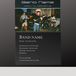 Eigene Foto-Musikband-Gruppe Visitenkarte