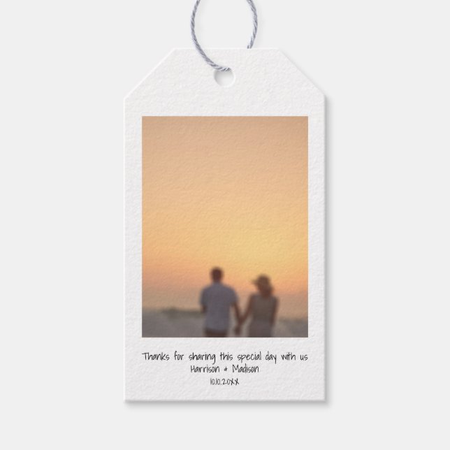 Eigene Foto-Namen für Retro-Sofortnachrichten Geschenkanhänger (Vorderseite)