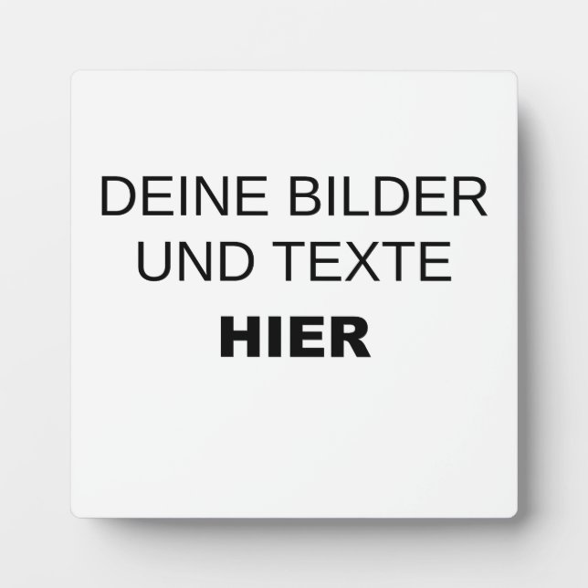 Eigene Fotoplatte gestalten (Vorderseite)
