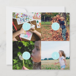 Eigene Fotos hinzufügen Anpassbare 4 Bilder Postka