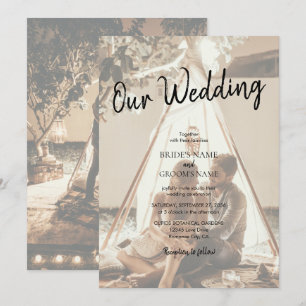 Eigene Fotos verblasste Hochzeitseinladungen Einladung