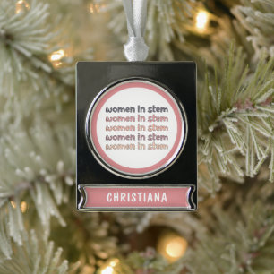 Eigene Frauen in sternenstilistischen Geschenken Banner-Ornament Silber