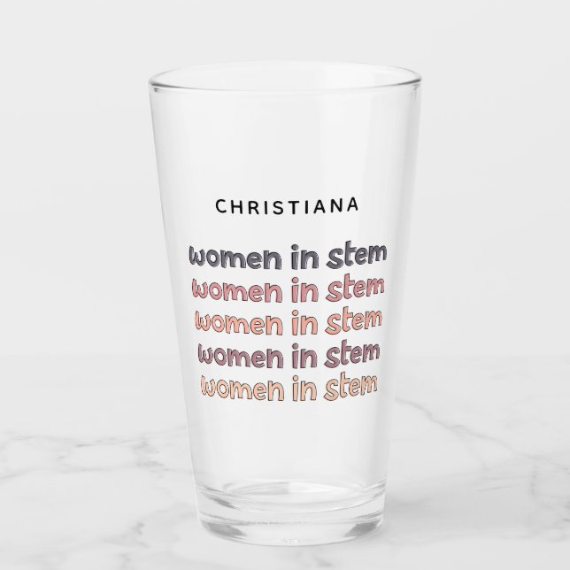 Eigene Frauen in sternenstilistischen Geschenken Glas (Vorderseite)