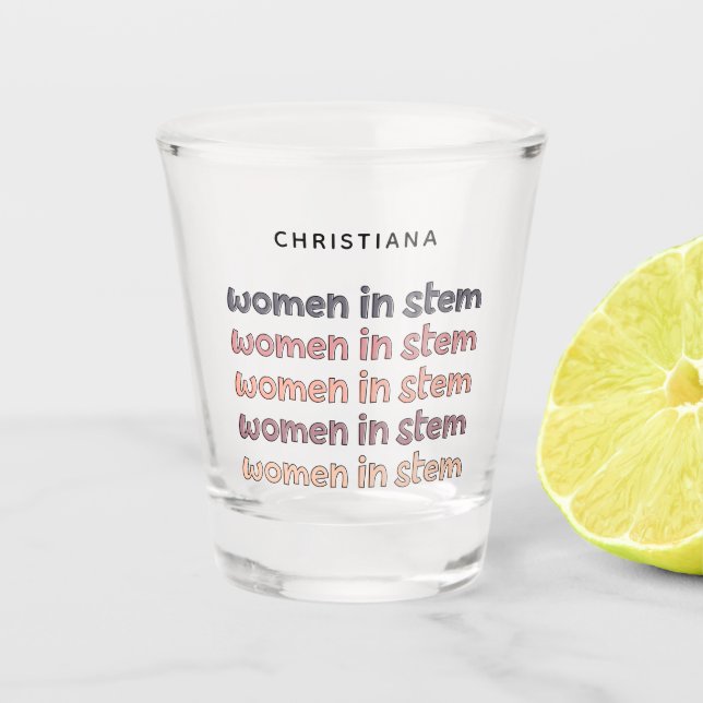 Eigene Frauen in sternenstilistischen Geschenken Schnapsglas (Vorderseite)