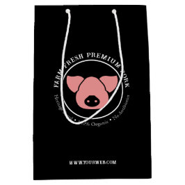 Eigene Frische Premium-Pork-Logo Mittlere Geschenktüte