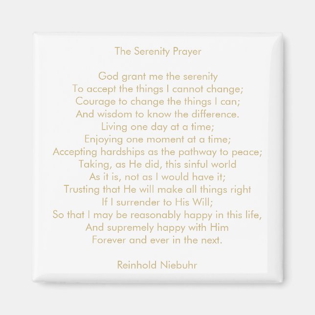 Eigene Gebetsszene Zitat inspirierende Nachricht Magnet (Vorne)