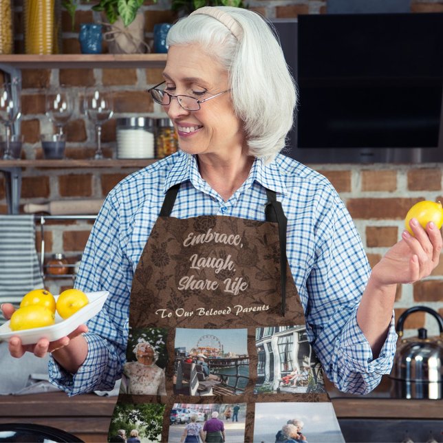 Eigene Geschenke für ältere Elternpaare braun Schürze (Custom Gifts for Older Parents Couples)