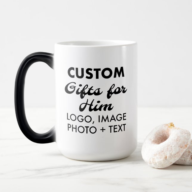 Eigene Geschenke für Ihn Magic Morphing Tasse 15oz (Mit Donut)