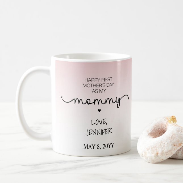 Eigene Geschenke zum Ersten Muttertag Neuer Mommy  Kaffeetasse (Mit Donut)
