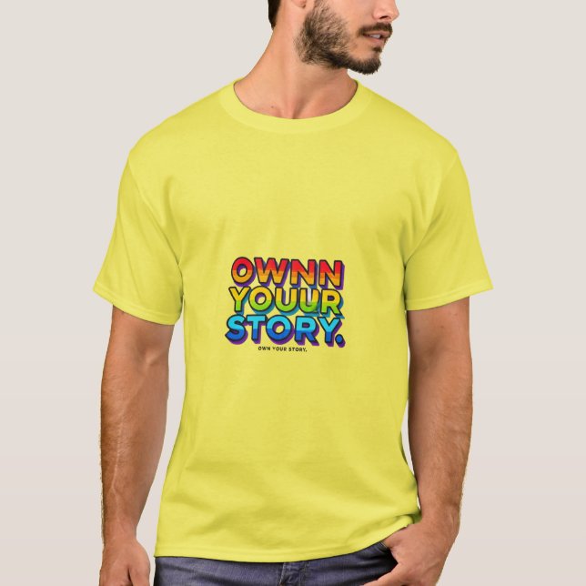 Eigene Geschichte - lebhaftes Multicolor-T - Shirt (Vorderseite)
