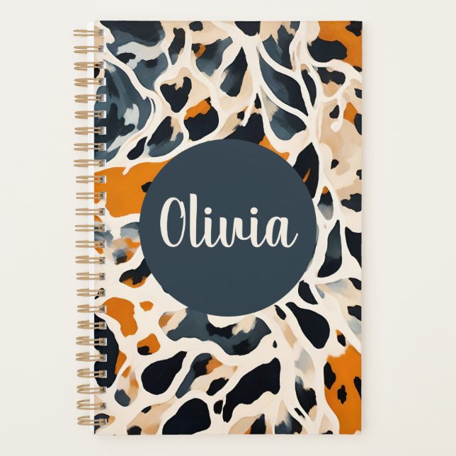 Eigene Giraffe Tierausdruck Planer (Vorderseite)