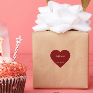 Eigene Gold-Print personalisieren Herz-Aufkleber