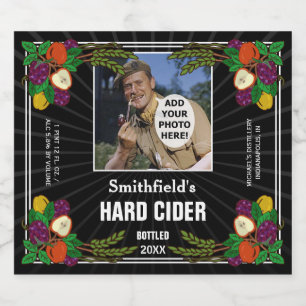 Eigene Hard BlackBerry Apple Cider Custom Black Bierflaschenetikett