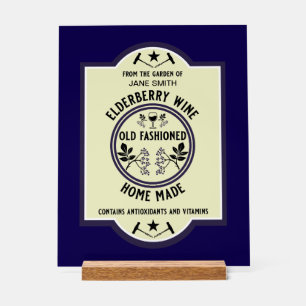 Eigene hausgemachte Elderberry Drinks Acrylschild