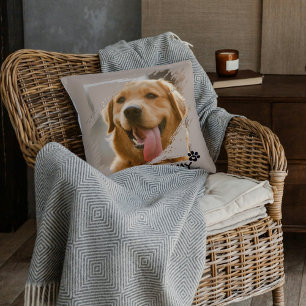 Eigene Haustiere Freunde Foto & Name Throw Kissen