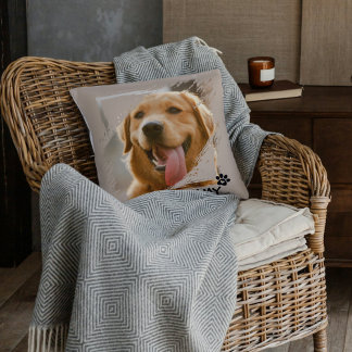 Eigene Haustiere Freunde Foto & Name Throw Kissen