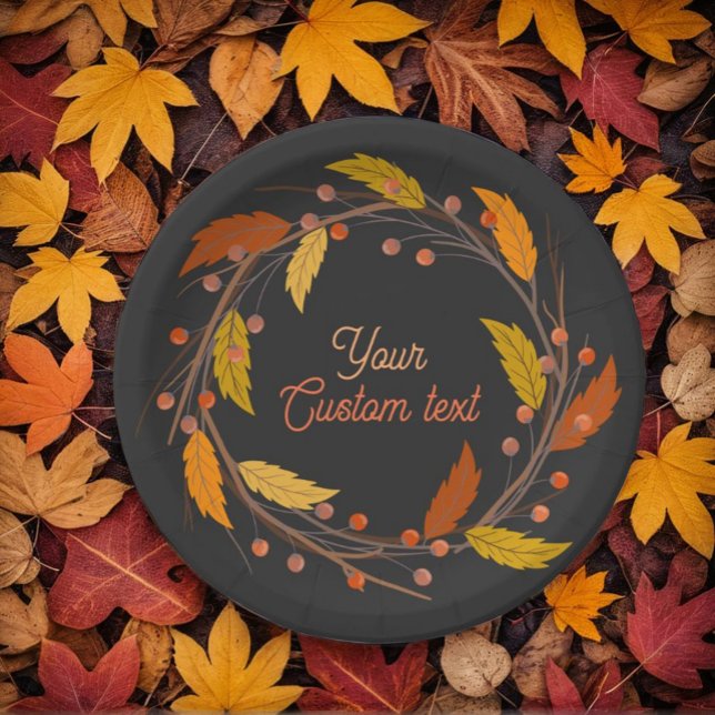 Eigene Herbstleaves-Papierplatte Pappteller (Von Creator hochgeladen)