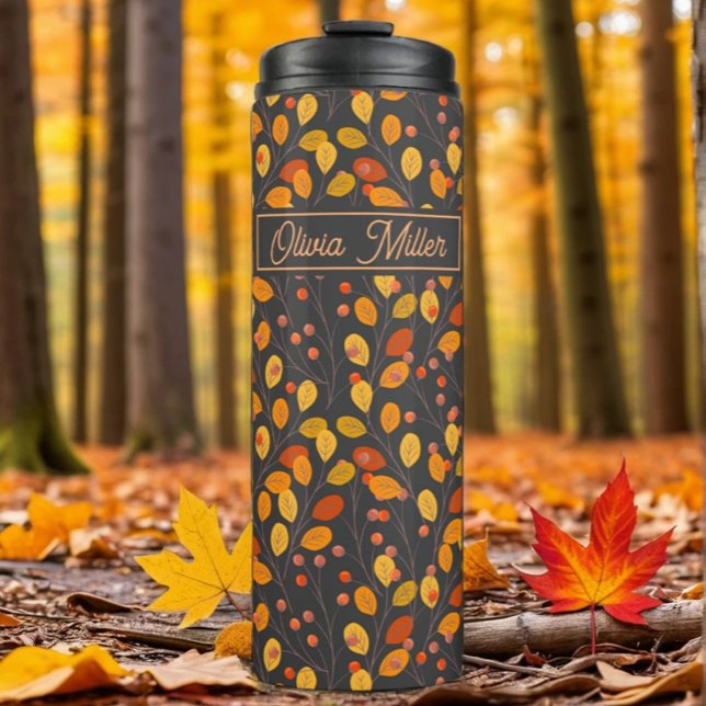 Eigene Herbstleaves und Berries Thermosbecher (Von Creator hochgeladen)