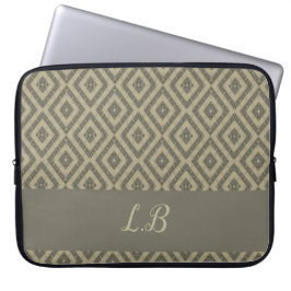Eigene Initialen, graubraune Pflastersteine Laptopschutzhülle